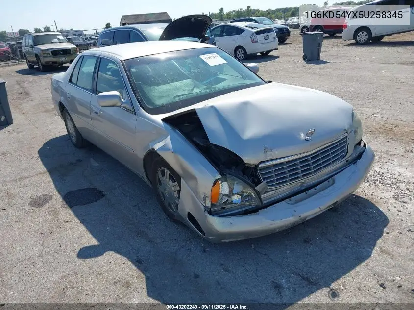2005 Cadillac Deville Livery VIN: 1G6KD54YX5U258345 Lot: 43202249