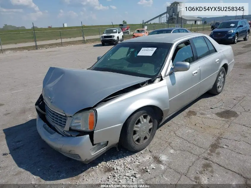 2005 Cadillac Deville Livery VIN: 1G6KD54YX5U258345 Lot: 43202249