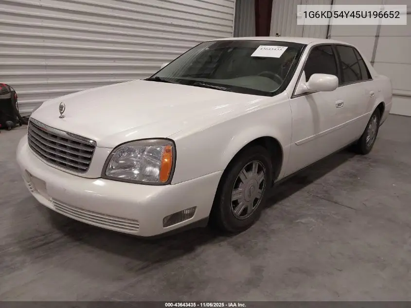 2005 Cadillac Deville Standard VIN: 1G6KD54Y45U196652 Lot: 43643435
