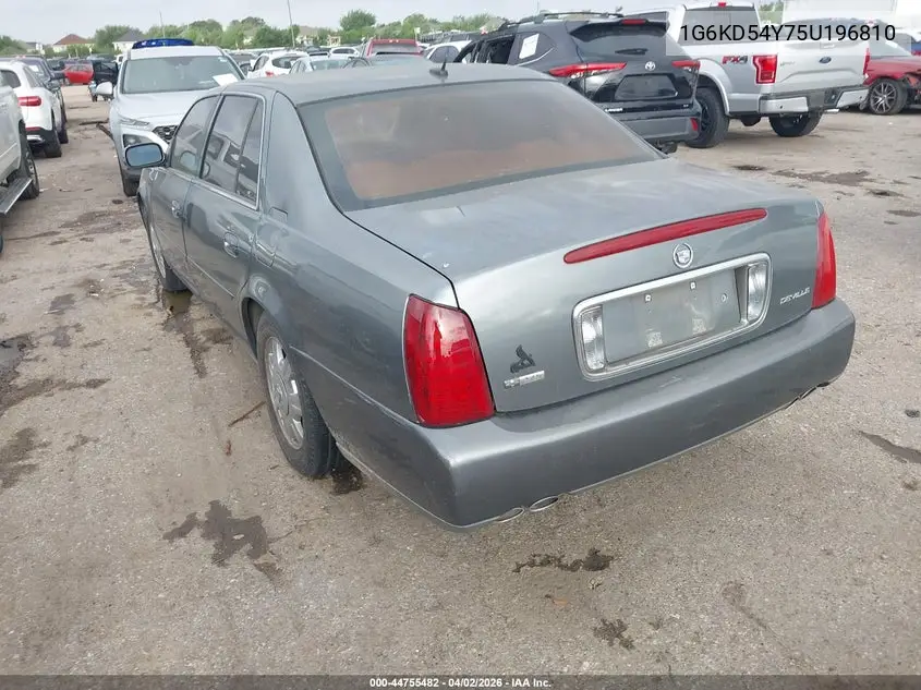 2005 Cadillac Deville Livery VIN: 1G6KD54Y75U196810 Lot: 44755482
