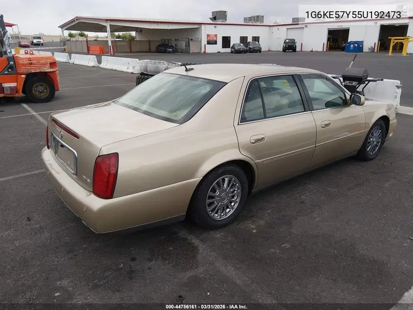 2005 Cadillac Deville Dhs VIN: 1G6KE57Y55U192473 Lot: 44756161
