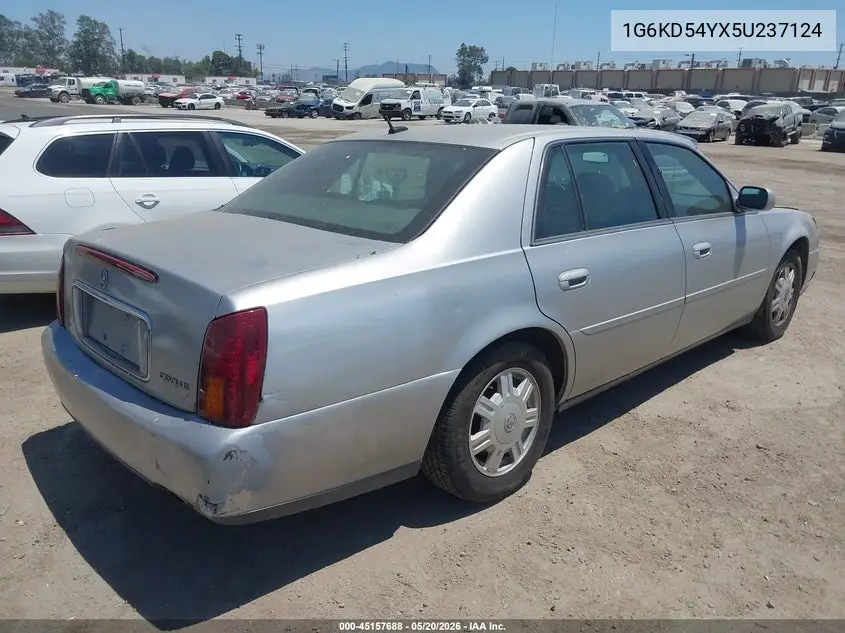 2005 Cadillac Deville Livery VIN: 1G6KD54YX5U237124 Lot: 45157688