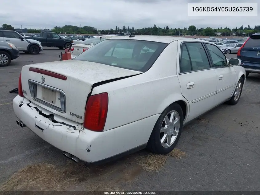 2005 Cadillac Deville Livery VIN: 1G6KD54Y05U265739 Lot: 45172063