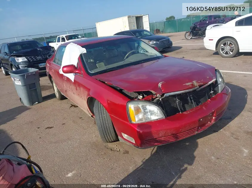 2005 Cadillac Deville Standard VIN: 1G6KD54Y85U139712 Lot: 45290316