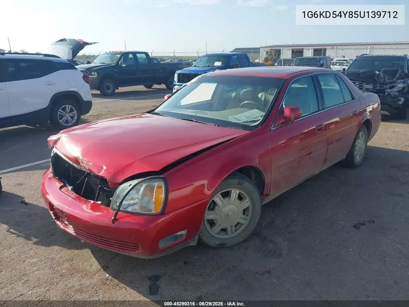 2005 Cadillac Deville Standard VIN: 1G6KD54Y85U139712 Lot: 45290316