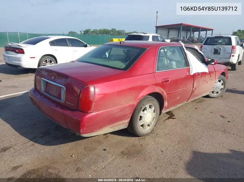 2005 Cadillac Deville Standard VIN: 1G6KD54Y85U139712 Lot: 45290316