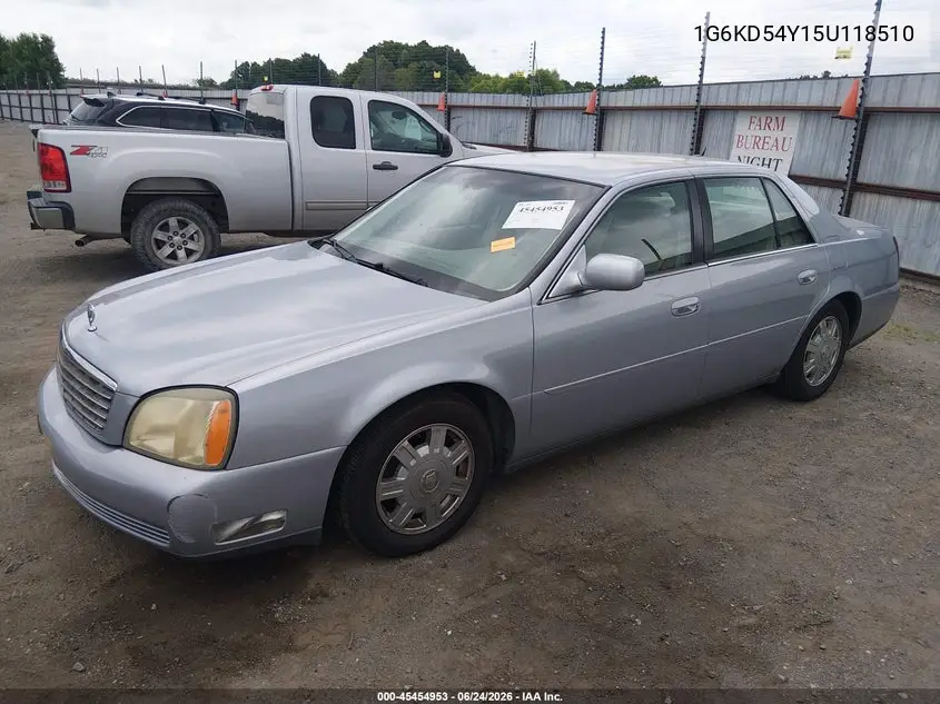 2005 Cadillac Deville VIN: 1G6KD54Y15U118510 Lot: 45454953