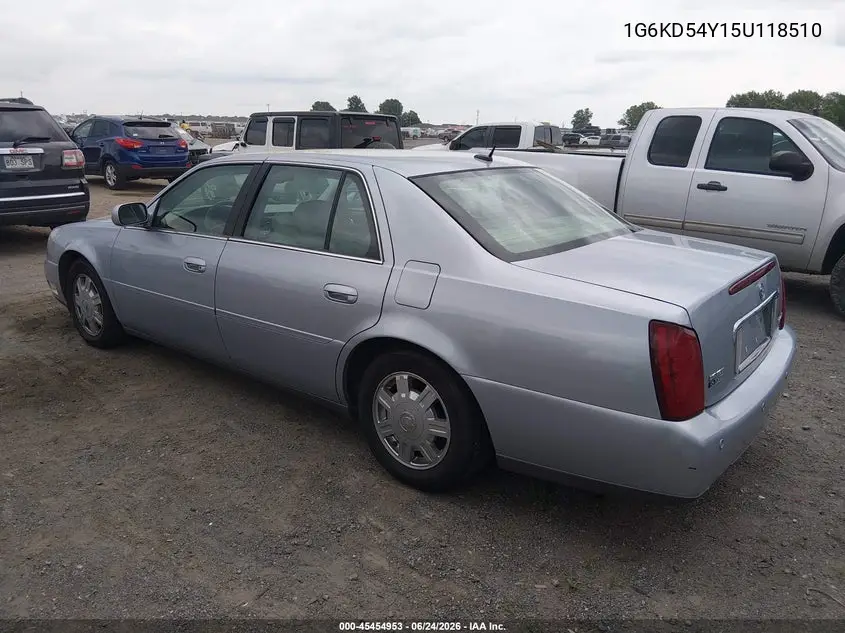 2005 Cadillac Deville VIN: 1G6KD54Y15U118510 Lot: 45454953