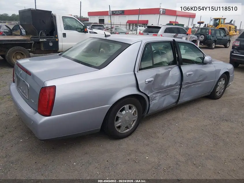 2005 Cadillac Deville VIN: 1G6KD54Y15U118510 Lot: 45454953