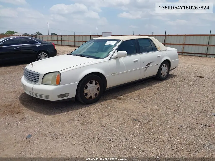 2005 Cadillac Deville Livery Pkg VIN: 1G6KD54Y15U267824 Lot: 45455110