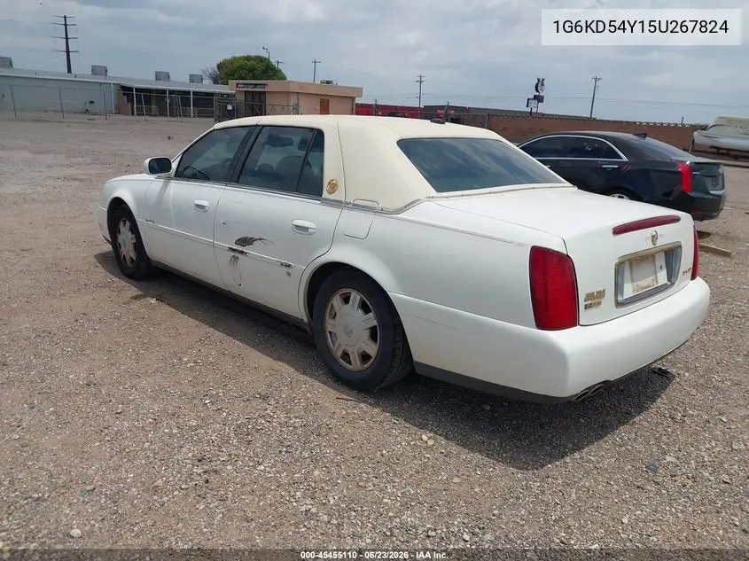 2005 Cadillac Deville Livery Pkg VIN: 1G6KD54Y15U267824 Lot: 45455110