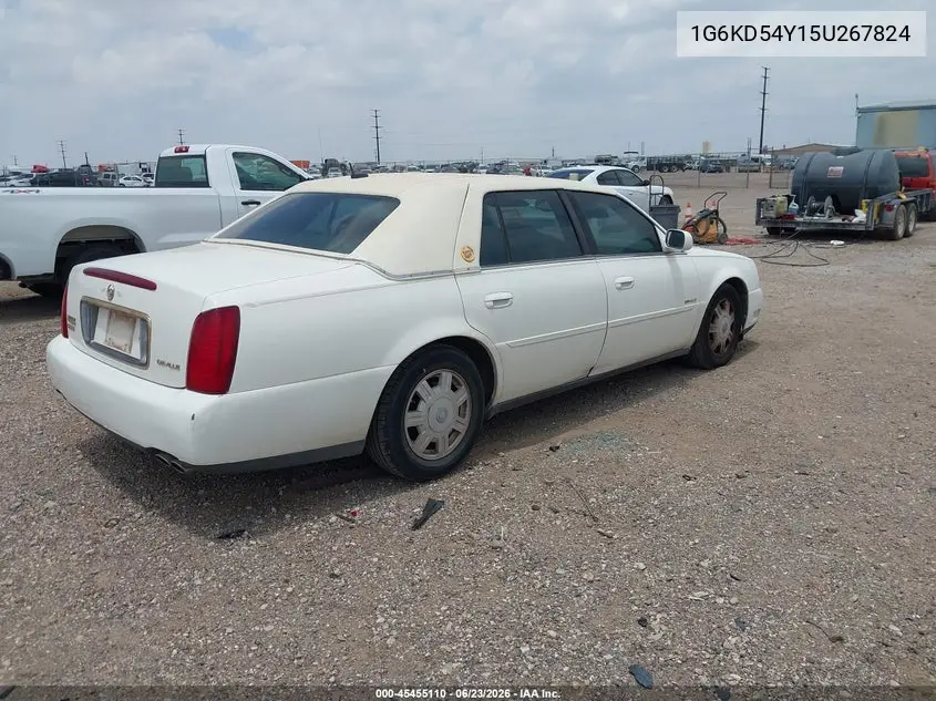 2005 Cadillac Deville Livery Pkg VIN: 1G6KD54Y15U267824 Lot: 45455110