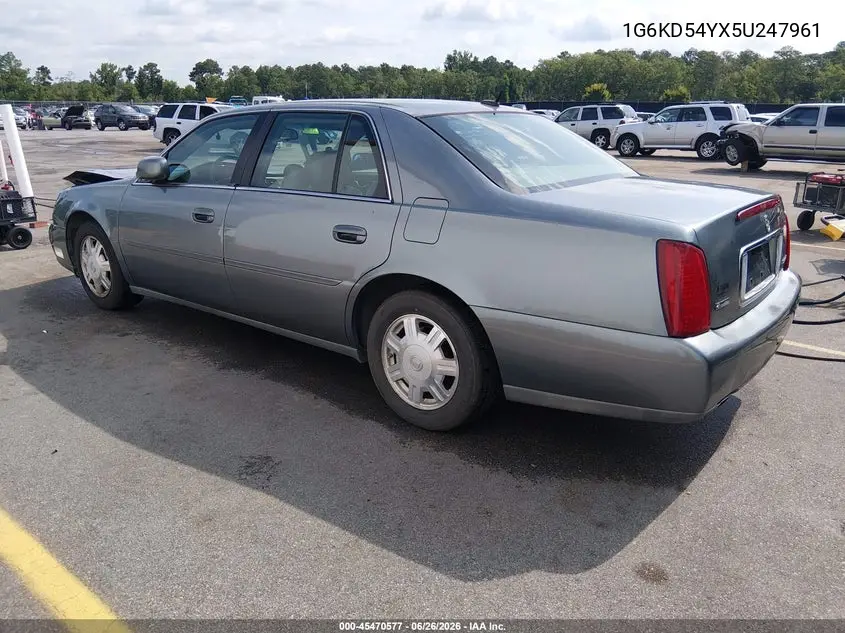 2005 Cadillac Deville Livery Pkg VIN: 1G6KD54YX5U247961 Lot: 45470577