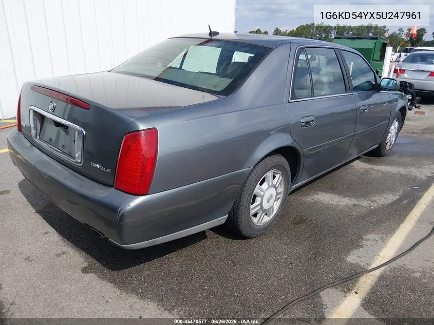 2005 Cadillac Deville Livery Pkg VIN: 1G6KD54YX5U247961 Lot: 45470577