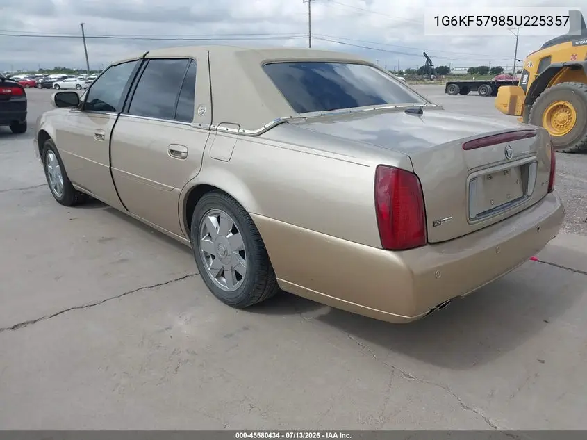 2005 Cadillac Deville Dts VIN: 1G6KF57985U225357 Lot: 45580434