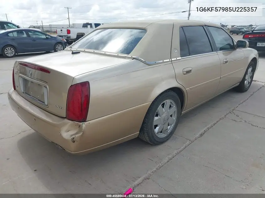 2005 Cadillac Deville Dts VIN: 1G6KF57985U225357 Lot: 45580434