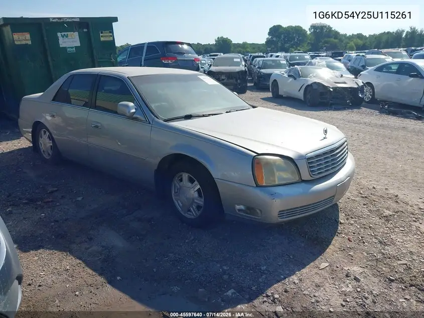 2005 Cadillac Deville Livery Pkg VIN: 1G6KD54Y25U115261 Lot: 45597640