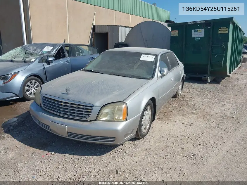 2005 Cadillac Deville Livery Pkg VIN: 1G6KD54Y25U115261 Lot: 45597640