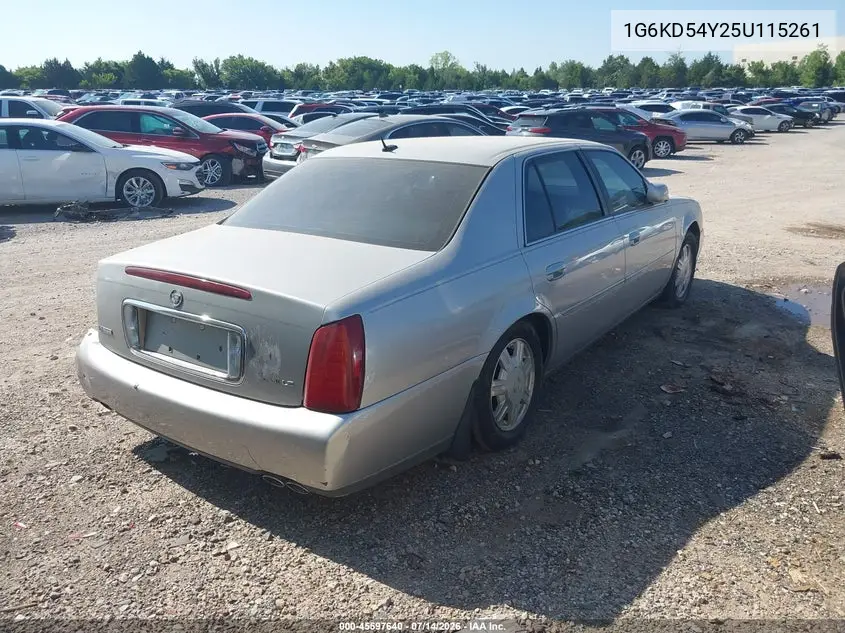 2005 Cadillac Deville Livery Pkg VIN: 1G6KD54Y25U115261 Lot: 45597640