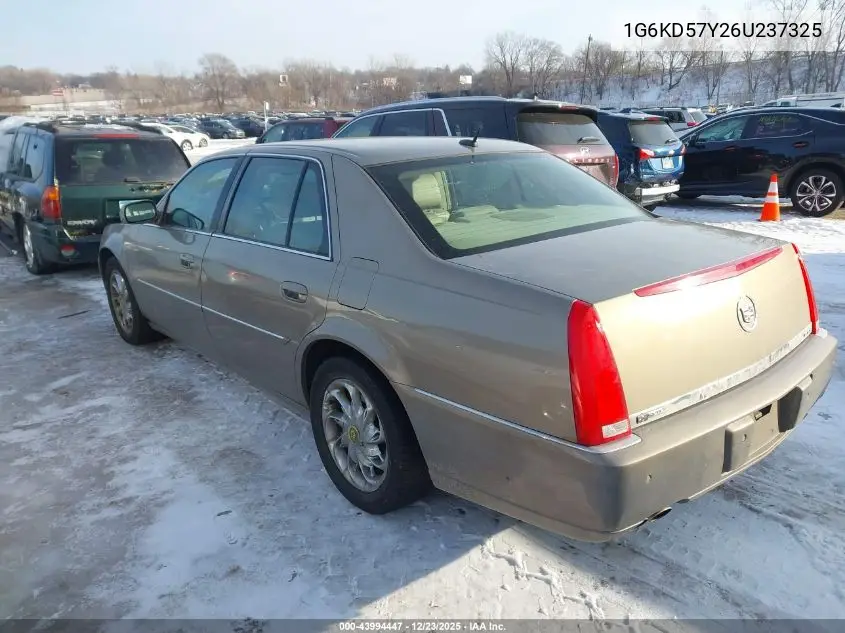 2006 Cadillac Dts Standard VIN: 1G6KD57Y26U237325 Lot: 43994447
