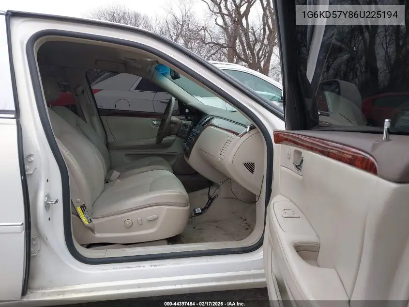 2006 Cadillac Dts Standard VIN: 1G6KD57Y86U225194 Lot: 44397484