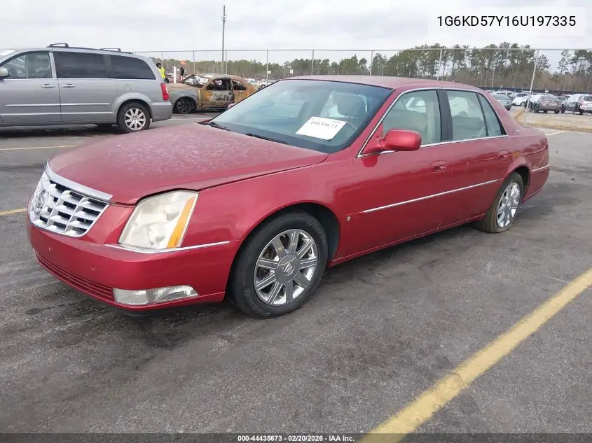 2006 Cadillac Dts Standard VIN: 1G6KD57Y16U197335 Lot: 44435673