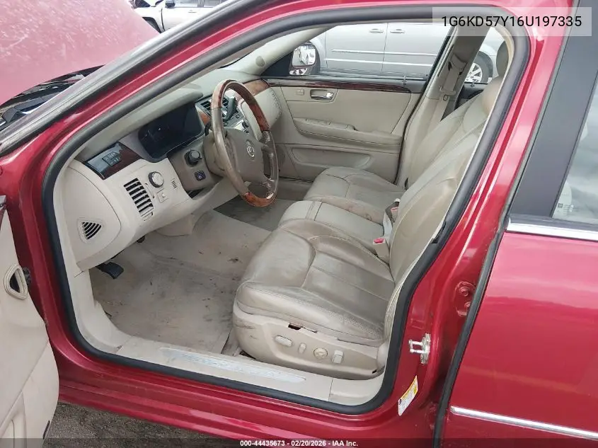 2006 Cadillac Dts Standard VIN: 1G6KD57Y16U197335 Lot: 44435673