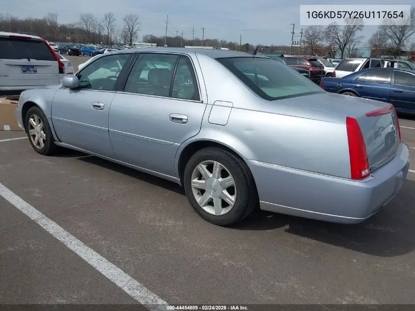 2006 Cadillac Dts Standard VIN: 1G6KD57Y26U117654 Lot: 44454809