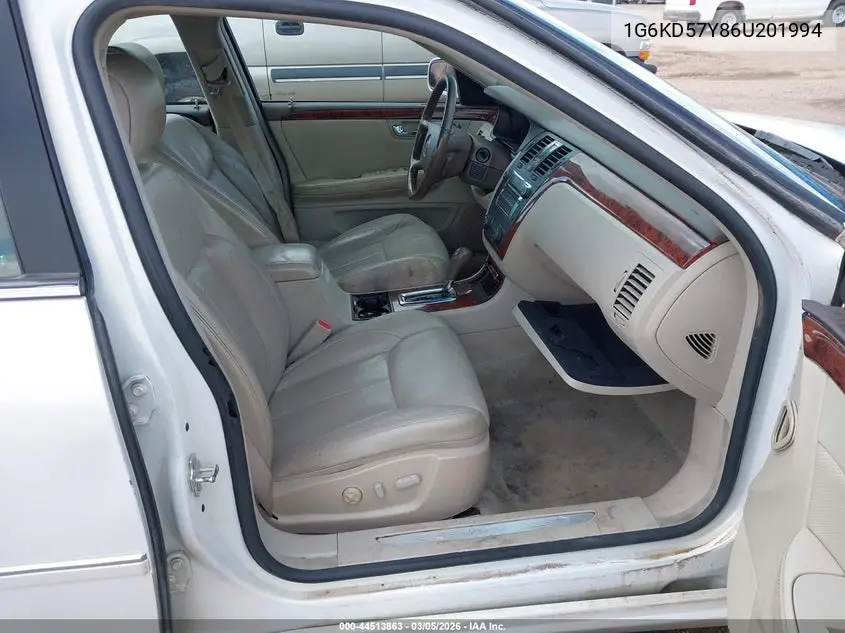 2006 Cadillac Dts Standard VIN: 1G6KD57Y86U201994 Lot: 44513863