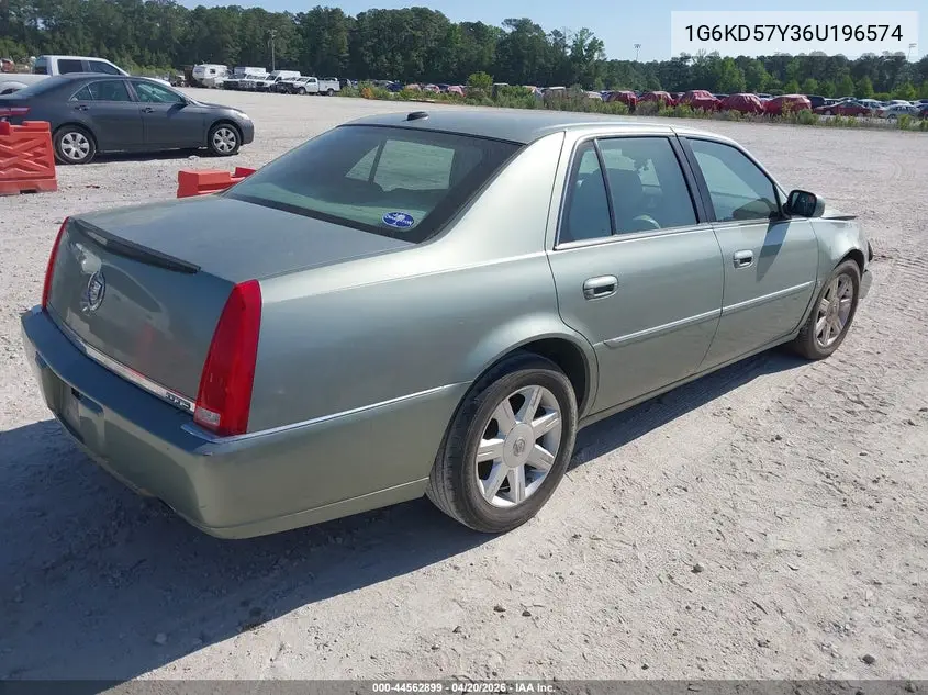 2006 Cadillac Dts Standard VIN: 1G6KD57Y36U196574 Lot: 44562899