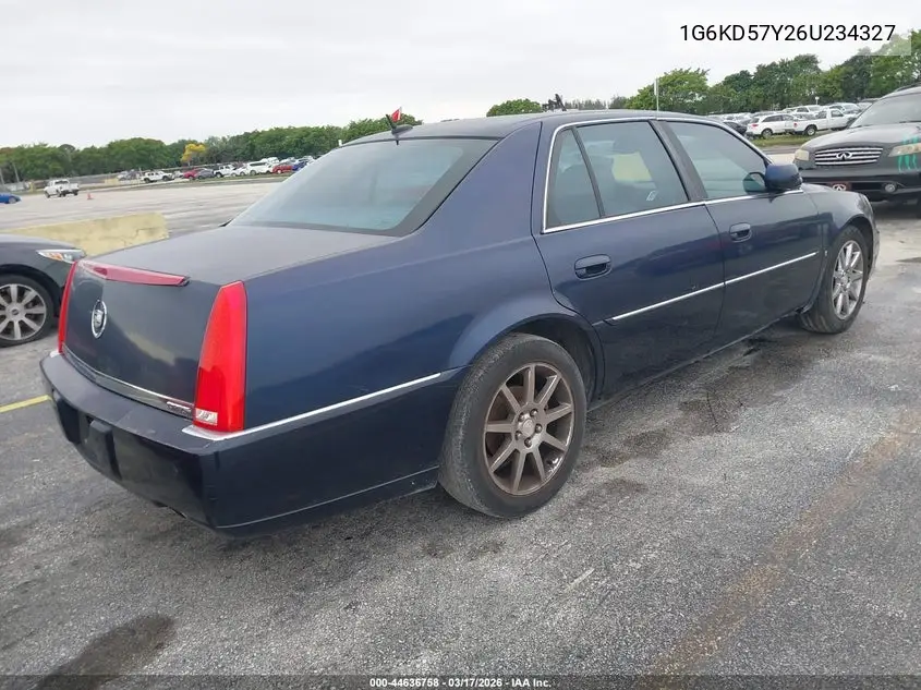 2006 Cadillac Dts Standard VIN: 1G6KD57Y26U234327 Lot: 44636758