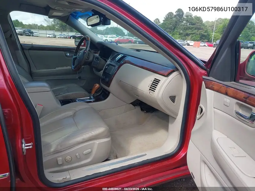 2006 Cadillac Dts Performance VIN: 1G6KD57986U100317 Lot: 44809521