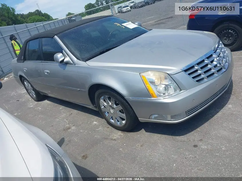 2006 Cadillac Dts Standard VIN: 1G6KD57YX6U110631 Lot: 44904213