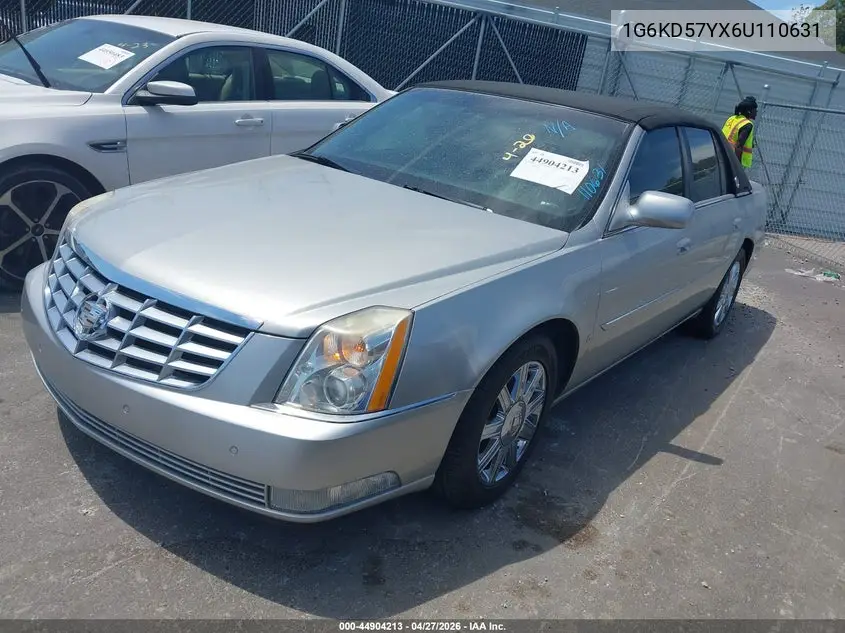 2006 Cadillac Dts Standard VIN: 1G6KD57YX6U110631 Lot: 44904213
