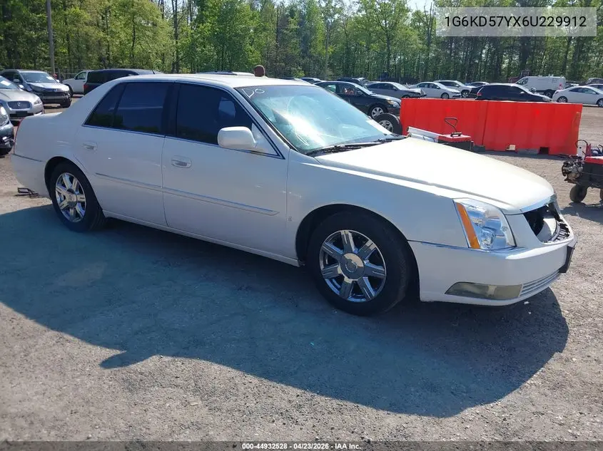 2006 Cadillac Dts Standard VIN: 1G6KD57YX6U229912 Lot: 44932528