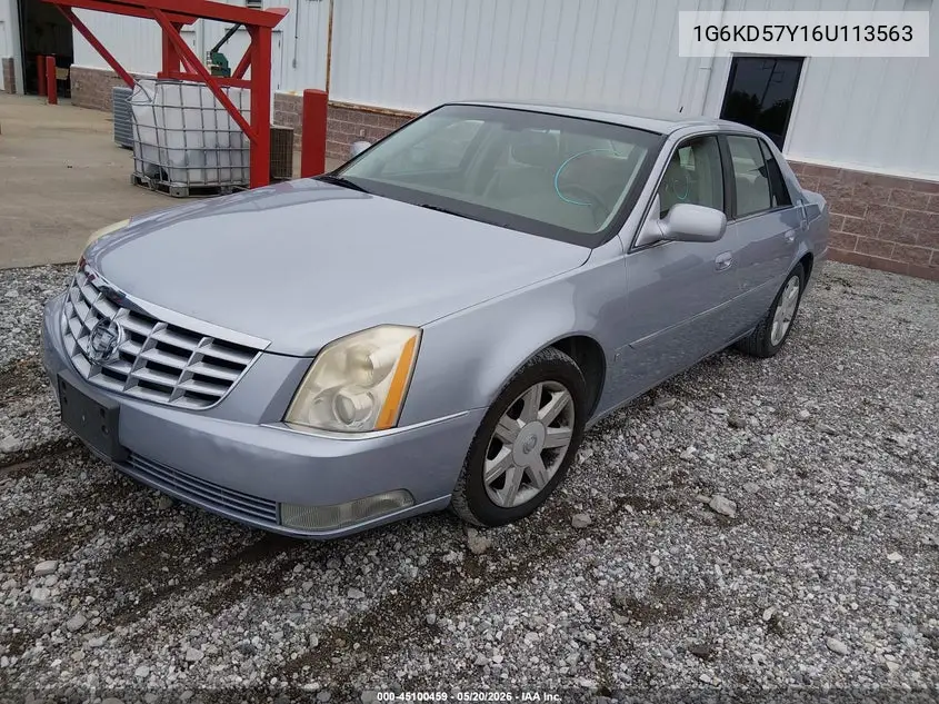 2006 Cadillac Dts Standard VIN: 1G6KD57Y16U113563 Lot: 45100459
