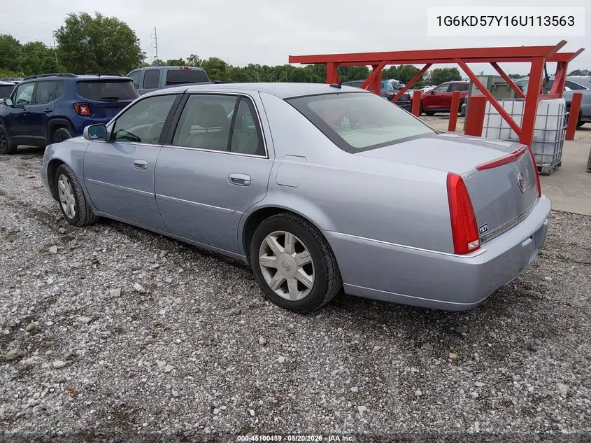 2006 Cadillac Dts Standard VIN: 1G6KD57Y16U113563 Lot: 45100459