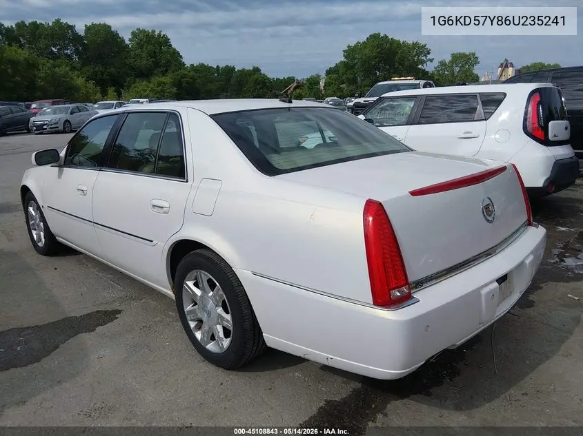 2006 Cadillac Dts Standard VIN: 1G6KD57Y86U235241 Lot: 45108843