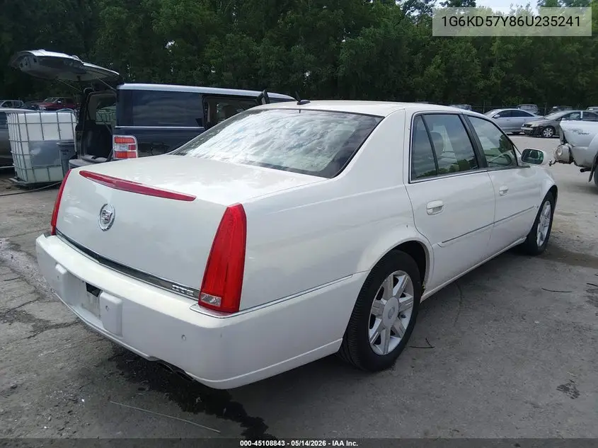 2006 Cadillac Dts Standard VIN: 1G6KD57Y86U235241 Lot: 45108843