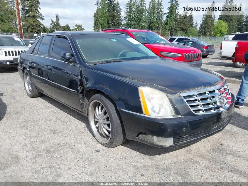 2006 Cadillac Dts Standard VIN: 1G6KD57Y86U255960 Lot: 45149256
