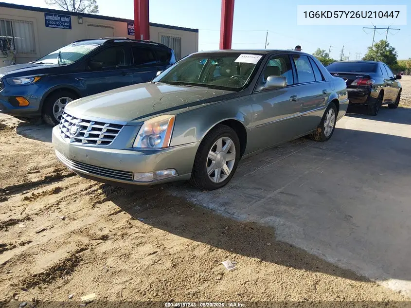 2006 Cadillac Dts Standard VIN: 1G6KD57Y26U210447 Lot: 45157243