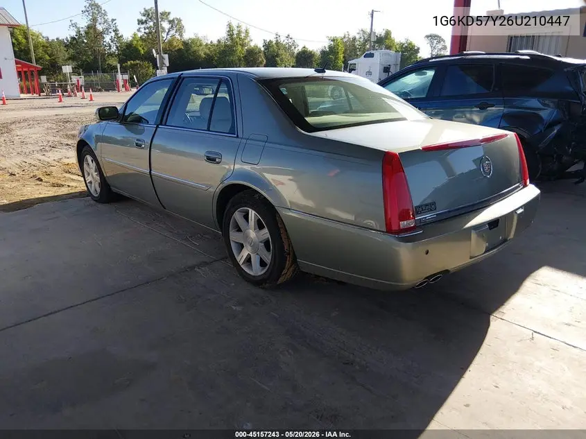 2006 Cadillac Dts Standard VIN: 1G6KD57Y26U210447 Lot: 45157243