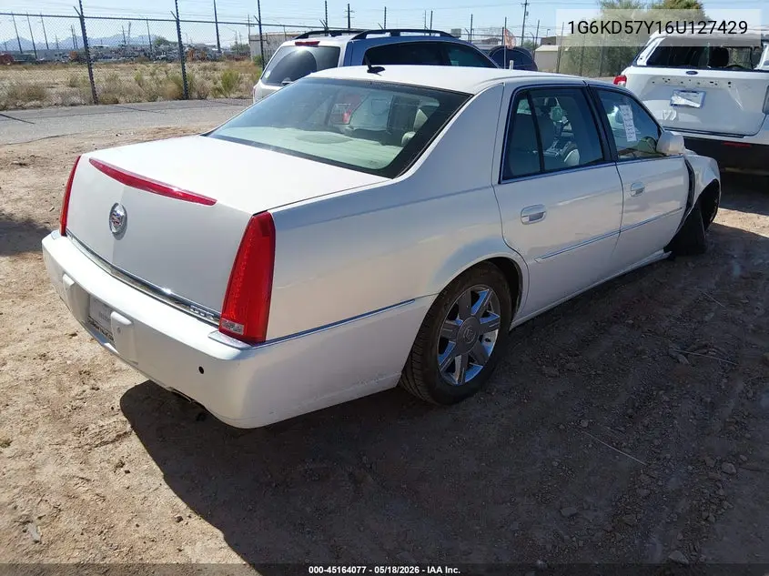 2006 Cadillac Dts Standard VIN: 1G6KD57Y16U127429 Lot: 45164077