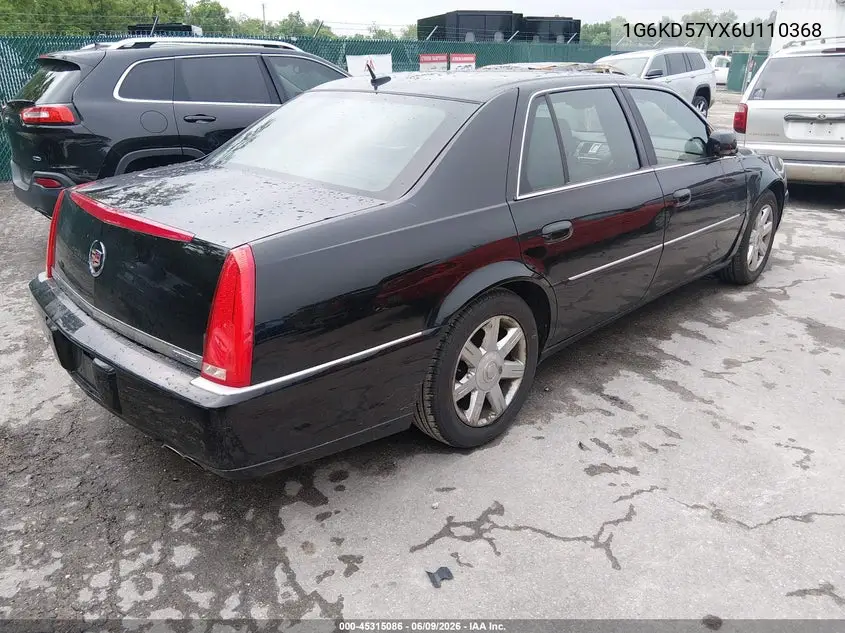 2006 Cadillac Dts Standard VIN: 1G6KD57YX6U110368 Lot: 45315086