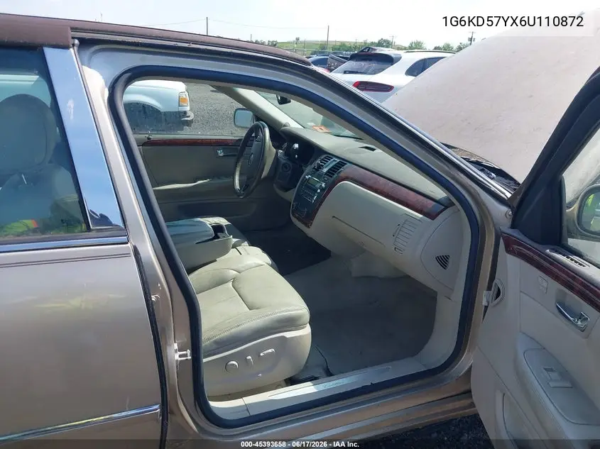 2006 Cadillac Dts 1Sb VIN: 1G6KD57YX6U110872 Lot: 45393658