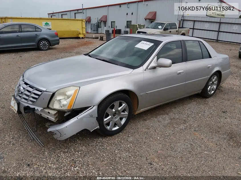 2006 Cadillac Dts 1Sb VIN: 1G6KD57Y66U115342 Lot: 45439155