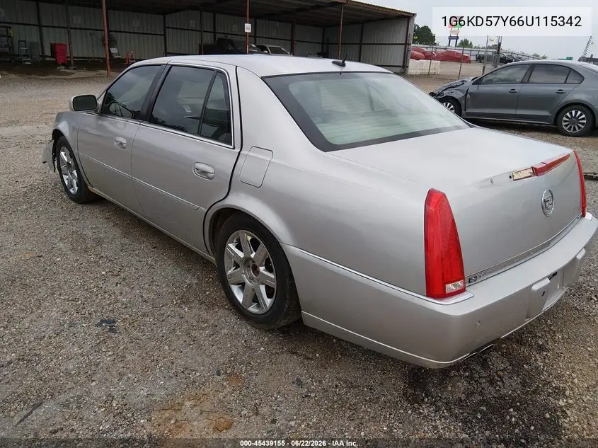 2006 Cadillac Dts 1Sb VIN: 1G6KD57Y66U115342 Lot: 45439155