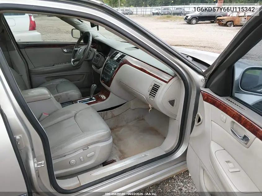 2006 Cadillac Dts 1Sb VIN: 1G6KD57Y66U115342 Lot: 45439155