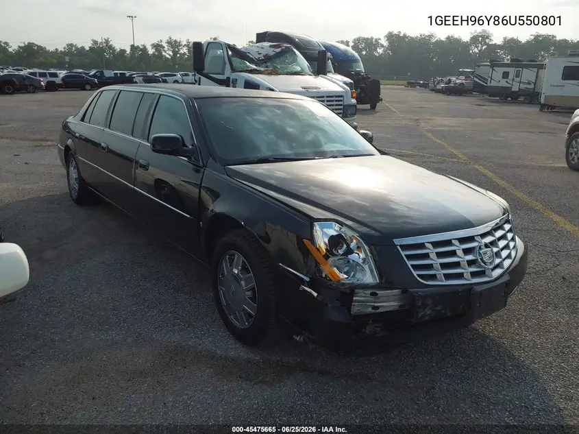 2006 Cadillac Dts Professional VIN: 1GEEH96Y86U550801 Lot: 45475665