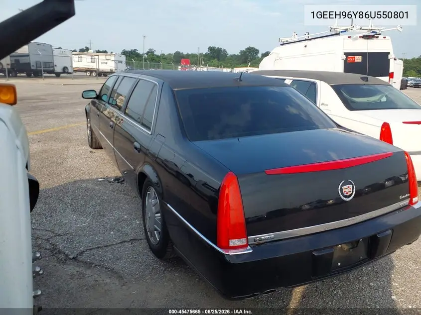 2006 Cadillac Dts Professional VIN: 1GEEH96Y86U550801 Lot: 45475665